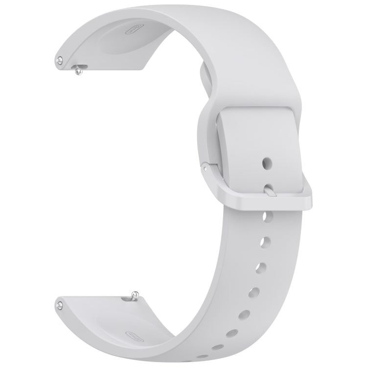For Redmi Watch 5 Lite Color Buckle Pure Color Silicone Watch Band(Coconut Gray) by bashfashion