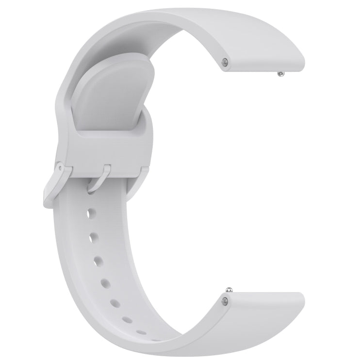 For Redmi Watch 5 Lite Color Buckle Pure Color Silicone Watch Band(Coconut Gray) by bashfashion