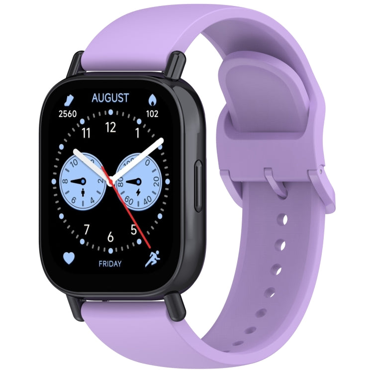 For Redmi Watch 5 Lite Color Buckle Pure Color Silicone Watch Band(Purple) by bashfashion