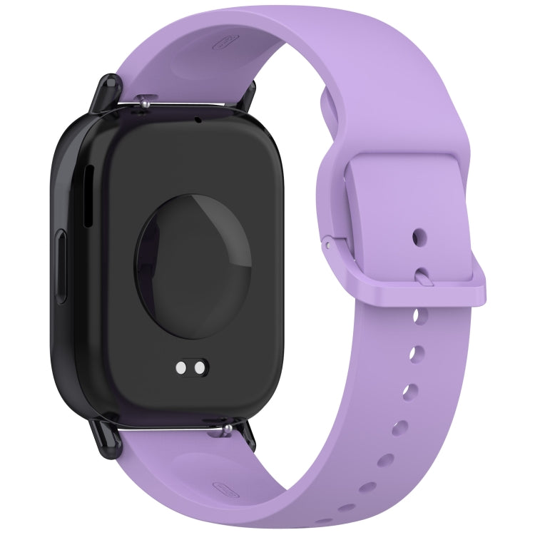 For Redmi Watch 5 Lite Color Buckle Pure Color Silicone Watch Band(Purple) by bashfashion