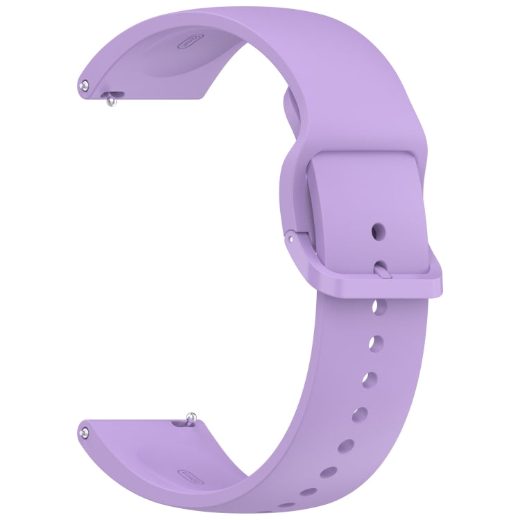 For Redmi Watch 5 Lite Color Buckle Pure Color Silicone Watch Band(Purple) by bashfashion