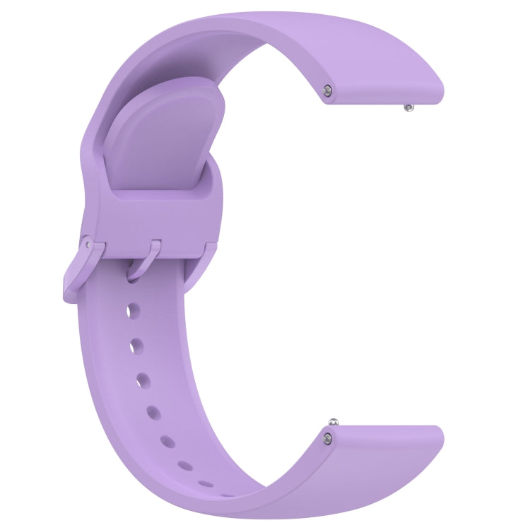 For Redmi Watch 5 Lite Color Buckle Pure Color Silicone Watch Band(Purple) by bashfashion