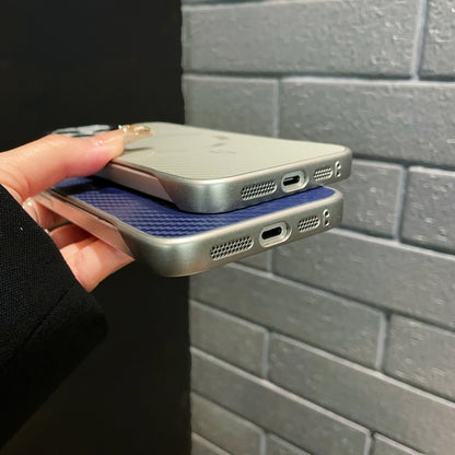 For iPhone 15 Plus AG Carbon Fiber Frameless MagSafe Phone Case(Blue) by bashfashion