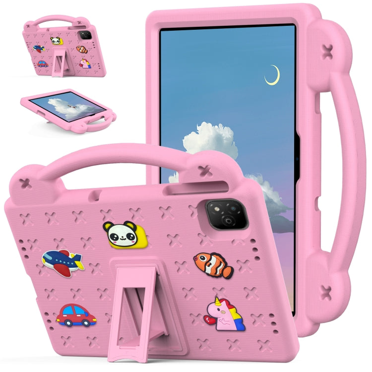 For Infinix Xpad 11 X1101 2024 Handle Kickstand Children EVA Shockproof Tablet Case(Pink) by bashfashion