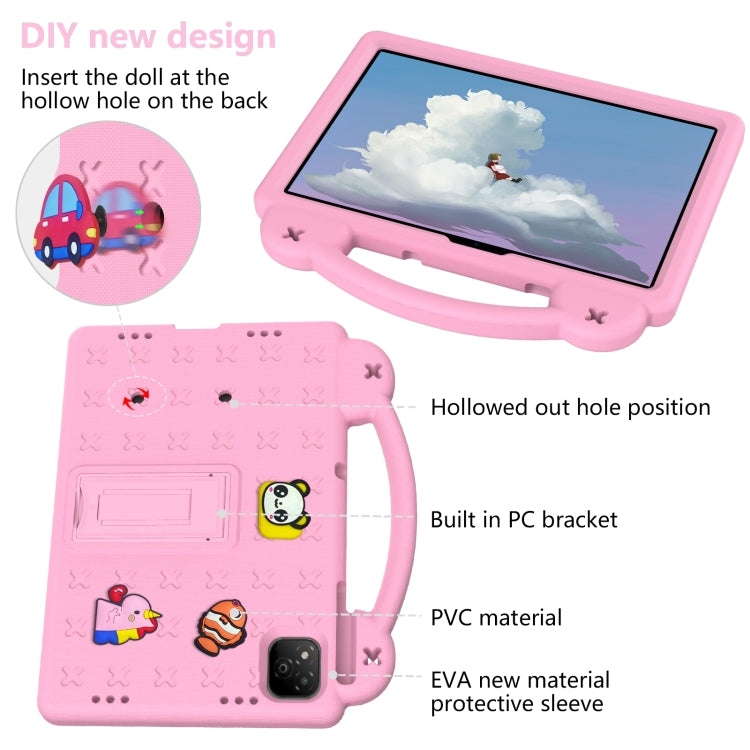 For Infinix Xpad 11 X1101 2024 Handle Kickstand Children EVA Shockproof Tablet Case(Pink) by bashfashion