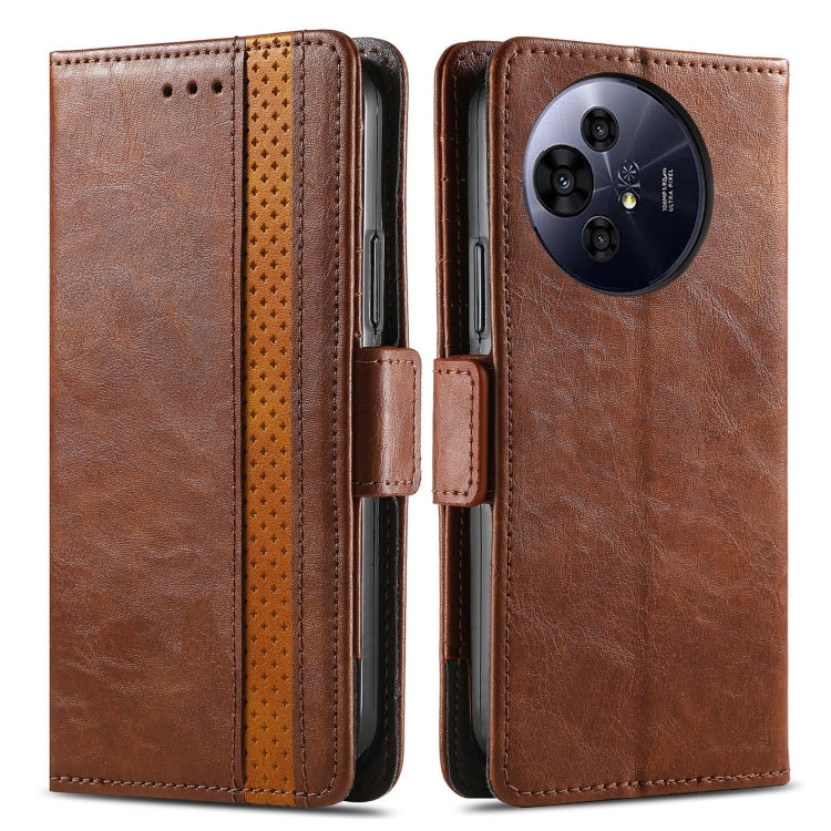 For TCL 50 Pro NxtPaper CaseNeo Splicing Dual Magnetic Buckle Leather Phone Case(Brown) by CaseNeo