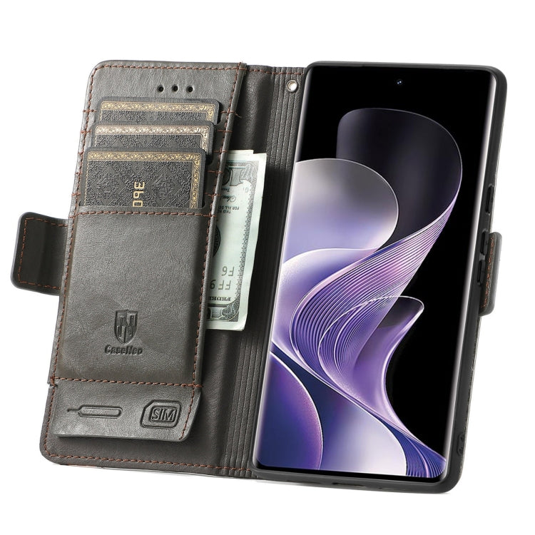 For TCL 50 Pro NxtPaper CaseNeo Splicing Dual Magnetic Buckle Leather Phone Case(Gray) by CaseNeo