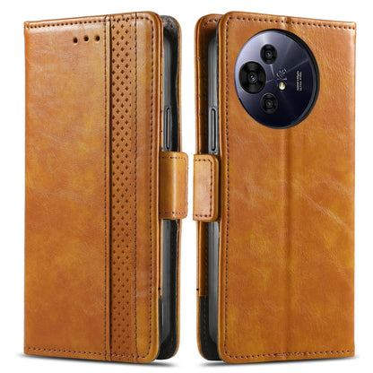 For TCL 50 Pro NxtPaper CaseNeo Splicing Dual Magnetic Buckle Leather Phone Case(Khaki) by CaseNeo