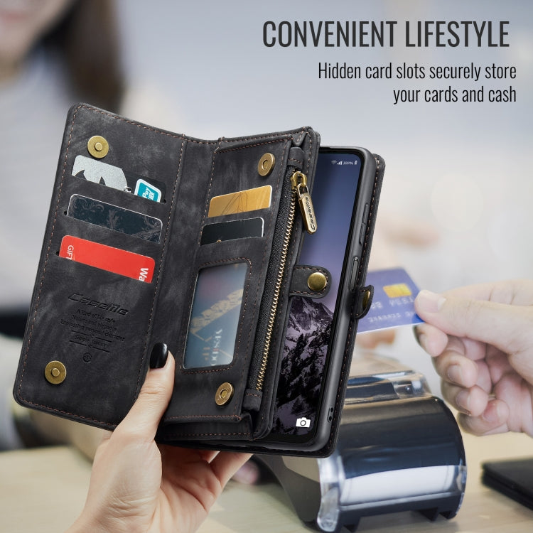 For Samsung Galaxy A16 5G CaseMe 008 Detachable Multifunctional Leather Phone Case(Black) by CaseMe