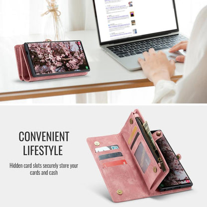 For Samsung Galaxy S25 Ultra 5G CaseMe 008 Detachable Multifunctional Leather Phone Case(Pink) by CaseMe