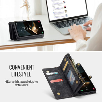 For Samsung Galaxy S25 5G CaseMe 008 Detachable Multifunctional Leather Phone Case(Black) by CaseMe