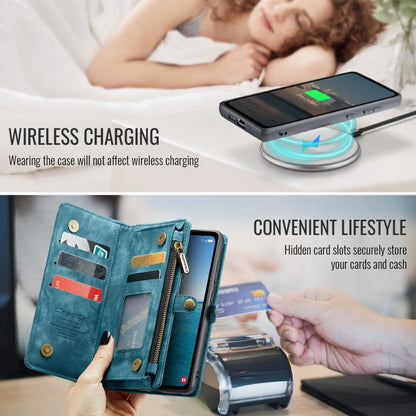 For Samsung Galaxy S25+ 5G CaseMe 008 Detachable Multifunctional Leather Phone Case(Blue) by CaseMe