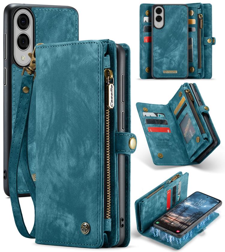 For Samsung Galaxy S25 Edge 5G CaseMe 008 Detachable Multifunctional Leather Phone Case(Blue) by CaseMe