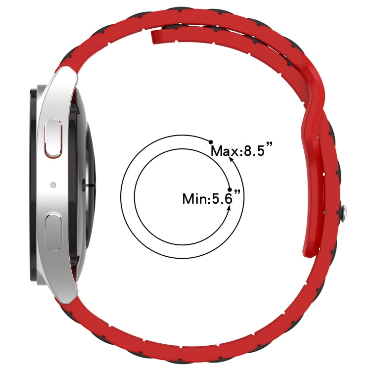 For Garmin Watch 20mm Two Color I-Shaped Silicone Watch Band(White + Gray) by bashfashion