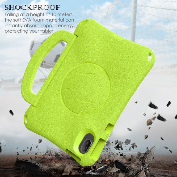 For Huawei MatePad SE 11 2024 Handle Football Shaped EVA Shockproof Tablet Case(Grass Green) by bashfashion