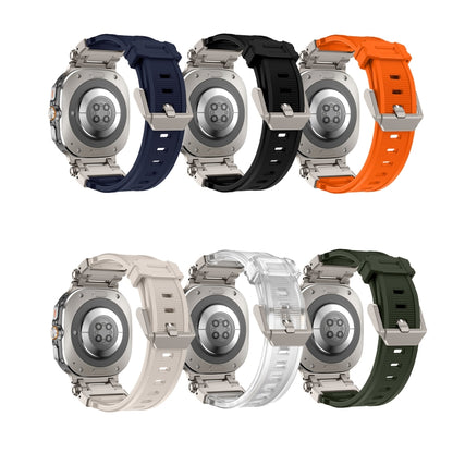 For Samsung Galaxy Watch Ultra 47mm / Ultra 2025 Titanium Connector Quick Release Silicone Watch Band(Transparent) by bashfashion