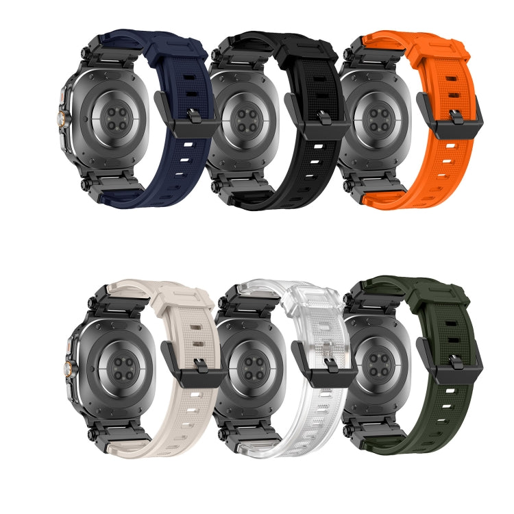 For Samsung Galaxy Watch Ultra 47mm / Ultra 2025 Black Connector Quick Release Silicone Watch Band(Green) by bashfashion