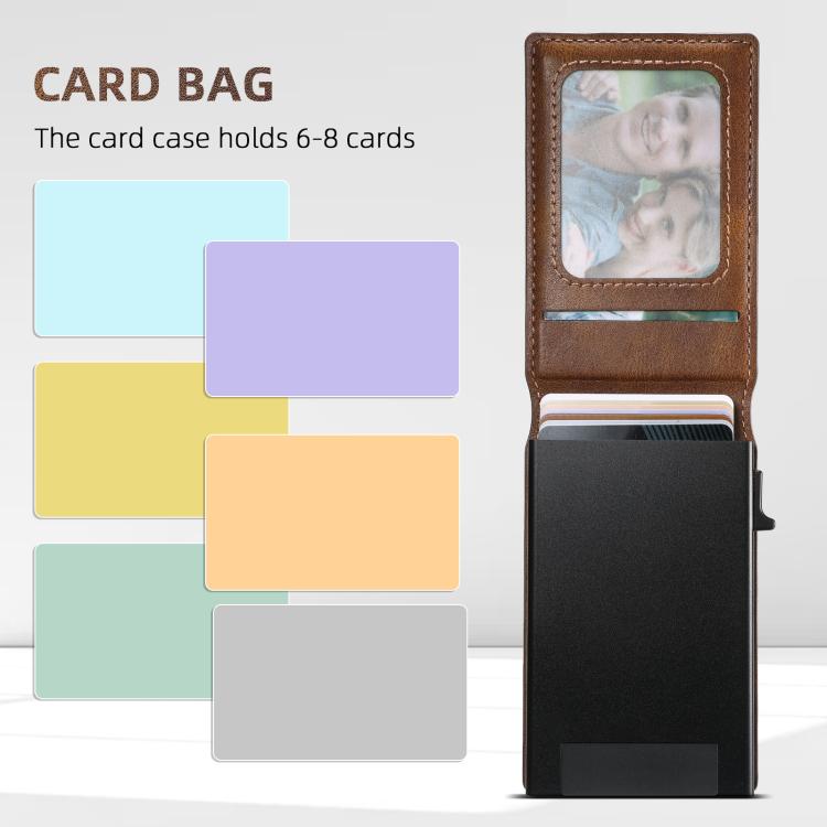 For iPhone 16e Suteni H19 Oil Wax 2-in-1 MagSafe Removable Card Box Back Phone Case(Brown) by Suteni