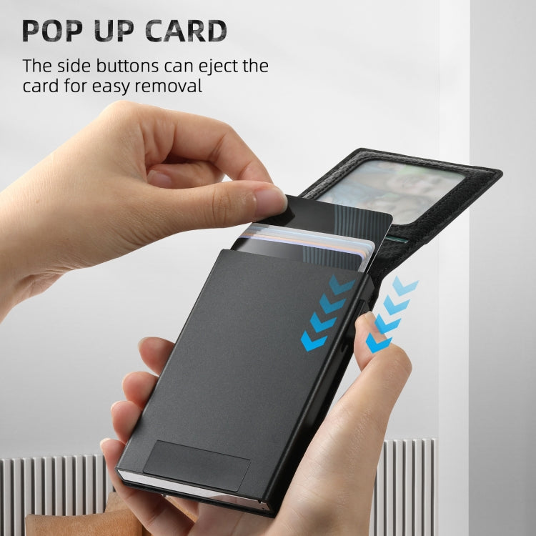 For iPhone 14 Pro Max Suteni H19 Carbon Fiber Grain 2-in-1 MagSafe Removable Card Box Back Phone Case(Black) by Suteni