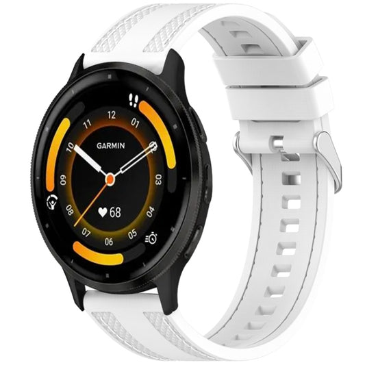 For Garmin Venu 3 Quick Release Two Side Stitching Silicone Watch Band(White) by bashfashion