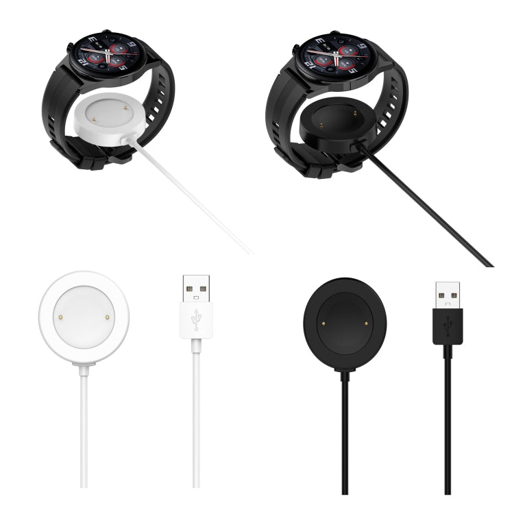 For Honor Watch 5 USB Port Integrated Magnetic Watch Charging Cable(White) by bashfashion