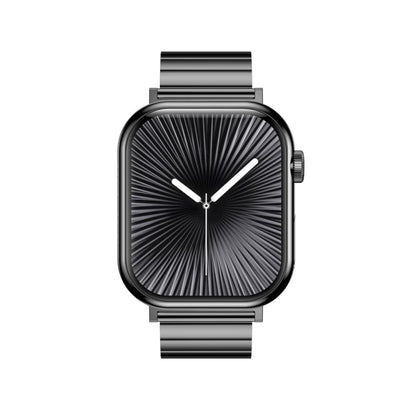 KL08 2.04 inch Color Screen Smart Watch Steel Strap, Support Bluetooth Call(Black) by bashfashion