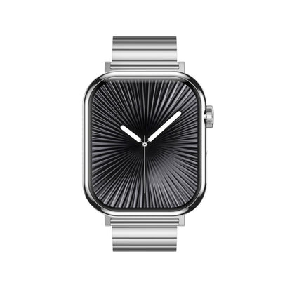 KL08 2.04 inch Color Screen Smart Watch Steel Strap, Support Bluetooth Call(Silver) by bashfashion