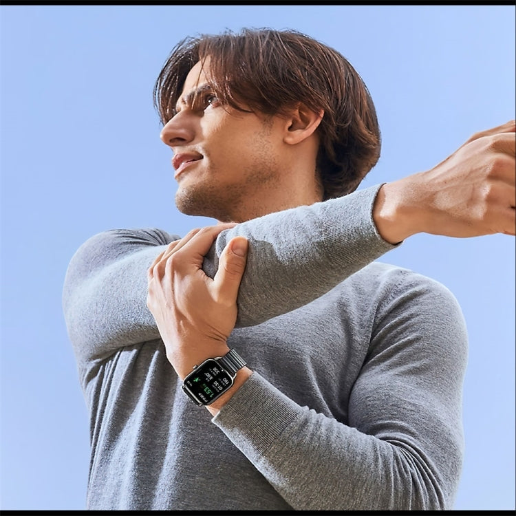 KL08 2.04 inch Color Screen Smart Watch Steel Strap, Support Bluetooth Call(Gold) by bashfashion