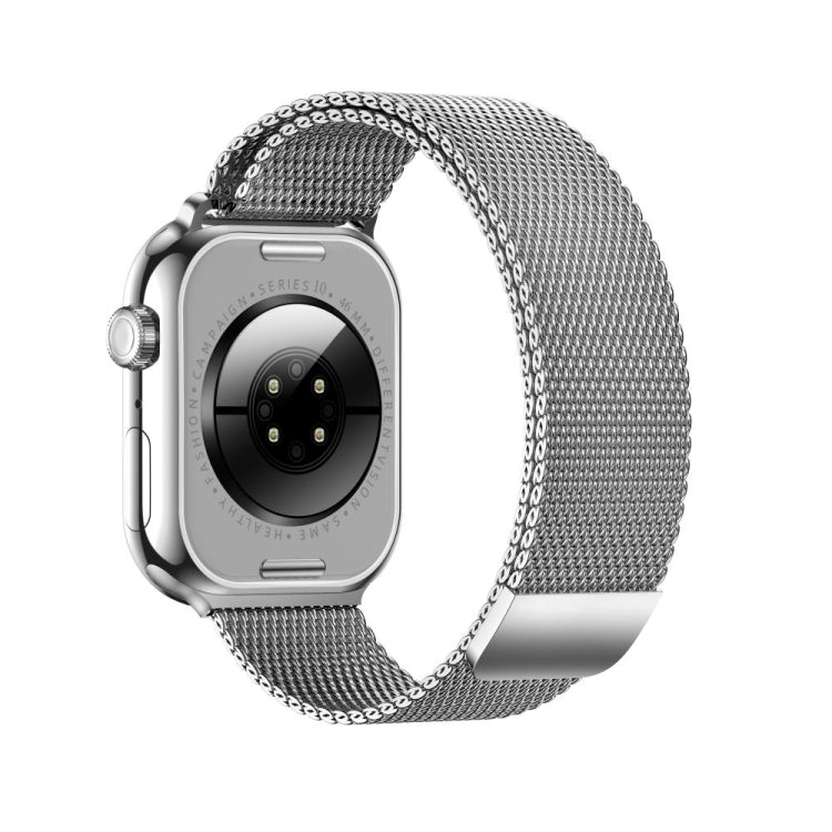 KL08 2.04 inch Color Screen Smart Watch Milan Steel Strap, Support Bluetooth Call(Silver) by bashfashion