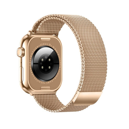 KL08 2.04 inch Color Screen Smart Watch Milan Steel Strap, Support Bluetooth Call(Gold) by bashfashion