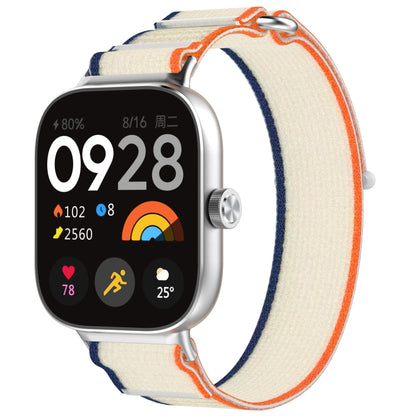 For Redmi Watch 5 / Watch 5 eSIM Nylon Woven Hook and Loop Fastener Watch Band(Orange+Beige) by bashfashion