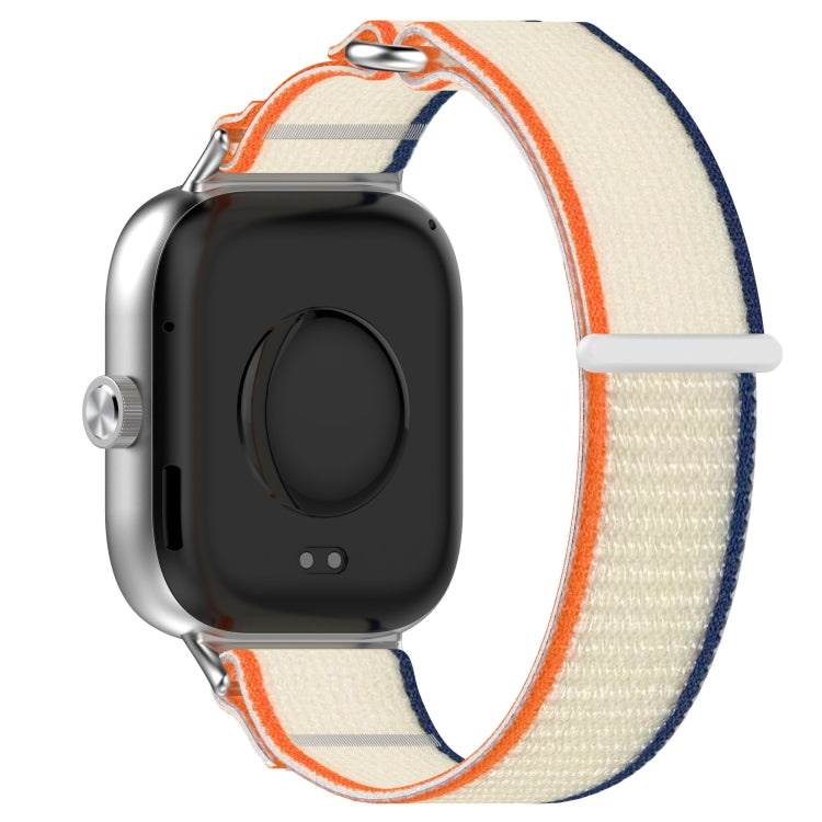 For Redmi Watch 5 / Watch 5 eSIM Nylon Woven Hook and Loop Fastener Watch Band(Orange+Beige) by bashfashion