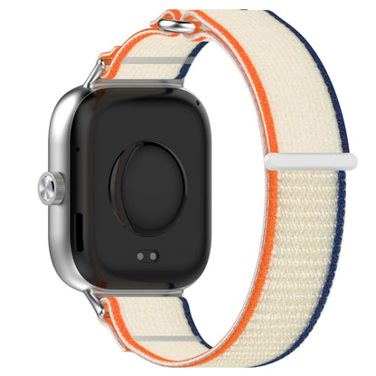 For Redmi Watch 5 / Watch 5 eSIM Nylon Woven Hook and Loop Fastener Watch Band(Orange+Beige) by bashfashion