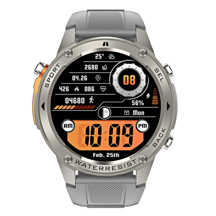 DM56 1.43 inch Color Screen Smart Watch, Support Bluetooth Call / Health Monitoring(Silver) by bashfashion