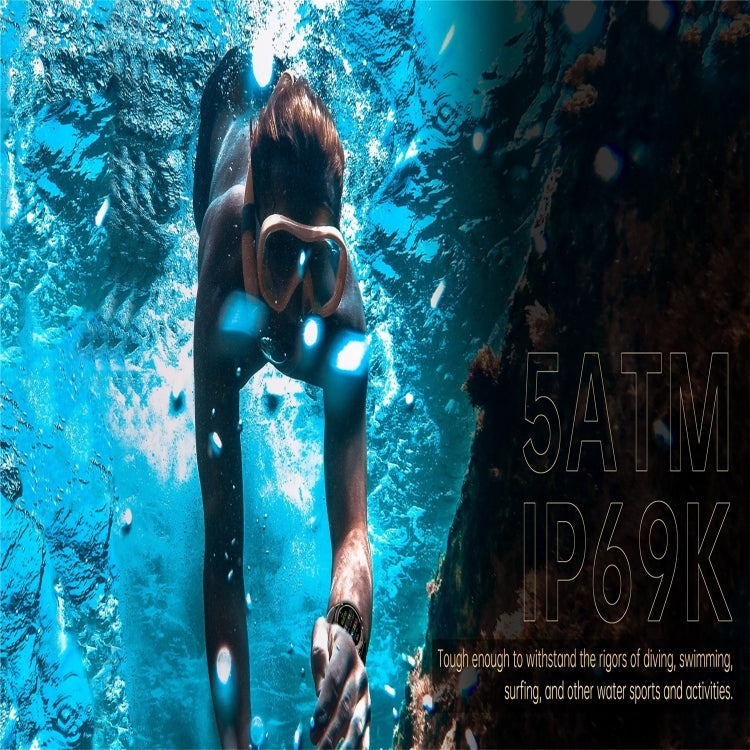 DM56 1.43 inch Color Screen Smart Watch, Support Bluetooth Call / Health Monitoring(Black) by bashfashion