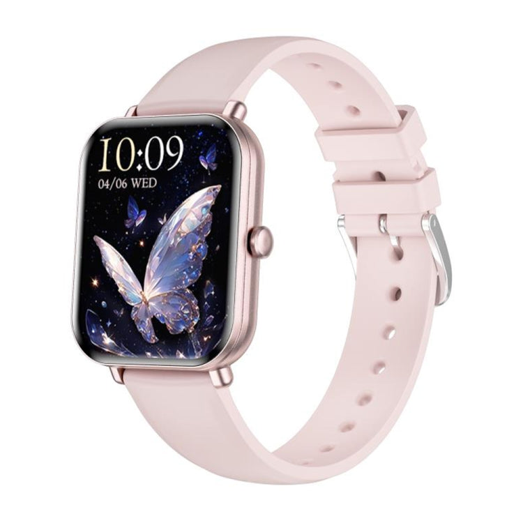 KM66 1.75 inch Color Screen Smart Watch Silicone Strap, Support Bluetooth Call(Pink) by bashfashion