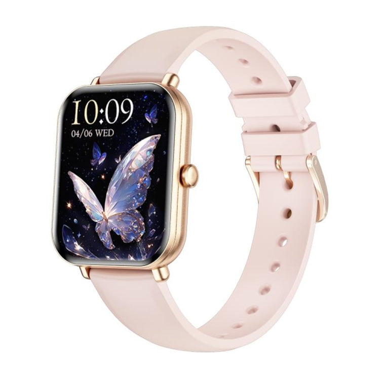 KM66 1.75 inch Color Screen Smart Watch Silicone Strap, Support Bluetooth Call(Gold) by bashfashion