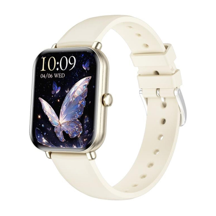 KM66 1.75 inch Color Screen Smart Watch Silicone Strap, Support Bluetooth Call(White) by bashfashion