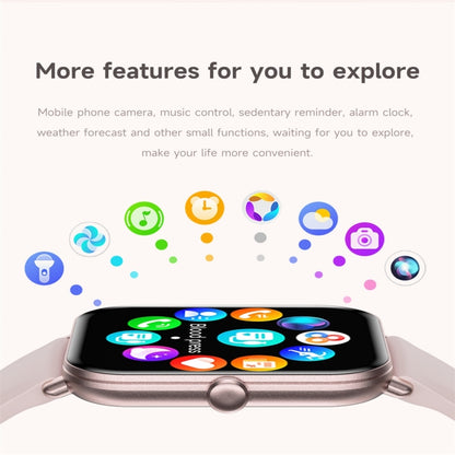 KM66 1.75 inch Color Screen Smart Watch Silicone Strap, Support Bluetooth Call(Black) by bashfashion