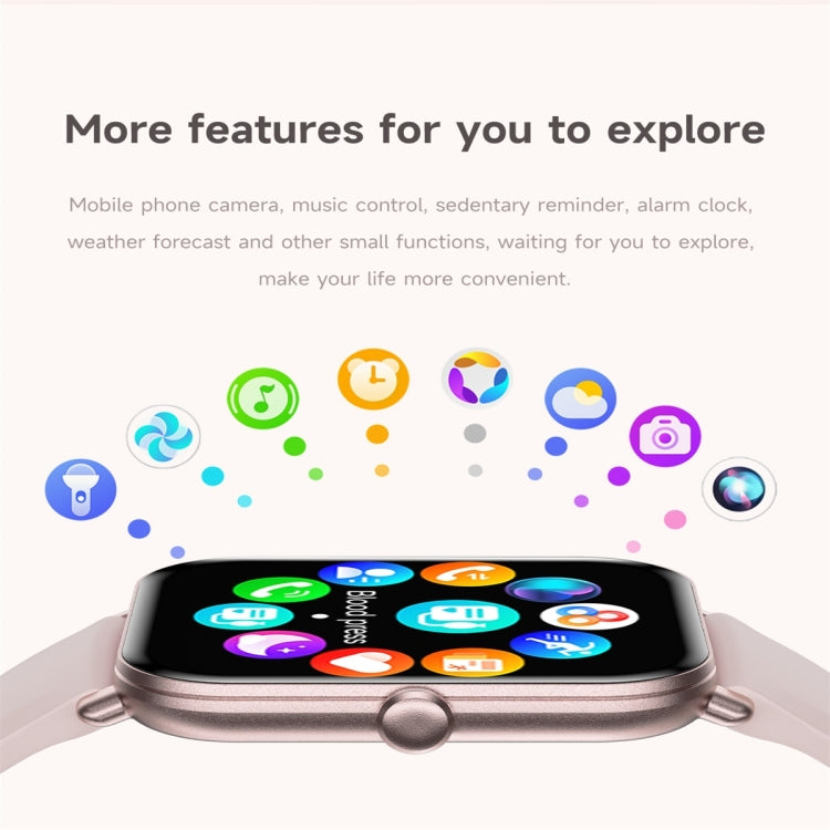 KM66 1.75 inch Color Screen Smart Watch Silicone Strap, Support Bluetooth Call(White) by bashfashion