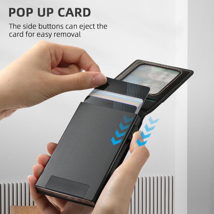 For Samsung Galaxy S25 Ultra 5G Suteni H19 Oil Wax 2-in-1 MagSafe Removable Card Box Back Phone Case(Black) by Suteni