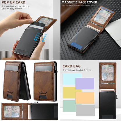 For Samsung Galaxy S24+ 5G Suteni H19 Oil Wax 2-in-1 MagSafe Removable Card Box Back Phone Case(Brown) by Suteni