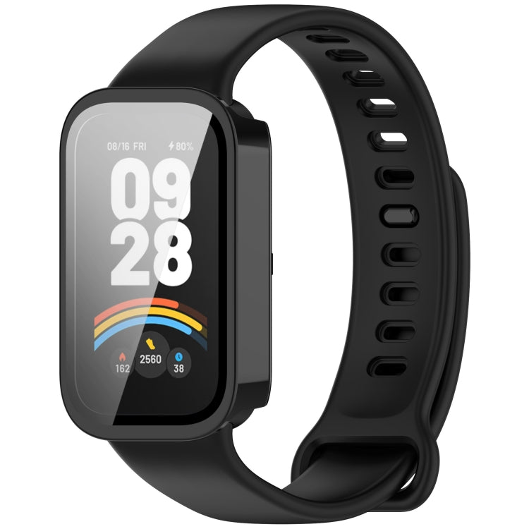 For Redmi Band 3 Tempered Glass Film Integrated PC Watch Protective Case(Black) by bashfashion