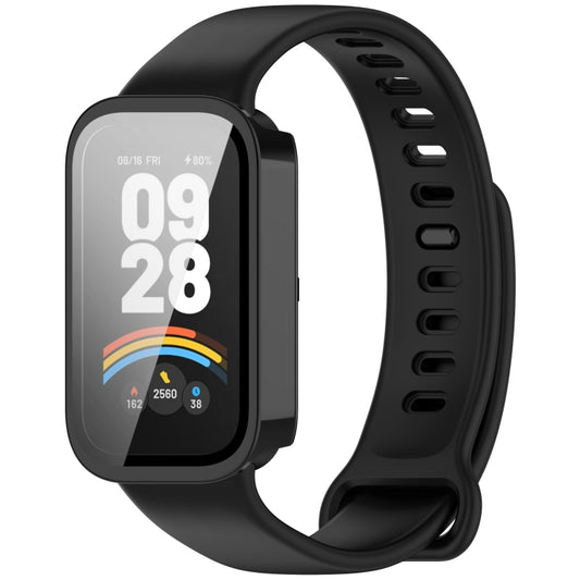 For Redmi Band 3 Tempered Glass Film Integrated PC Watch Protective Case(Black) by bashfashion
