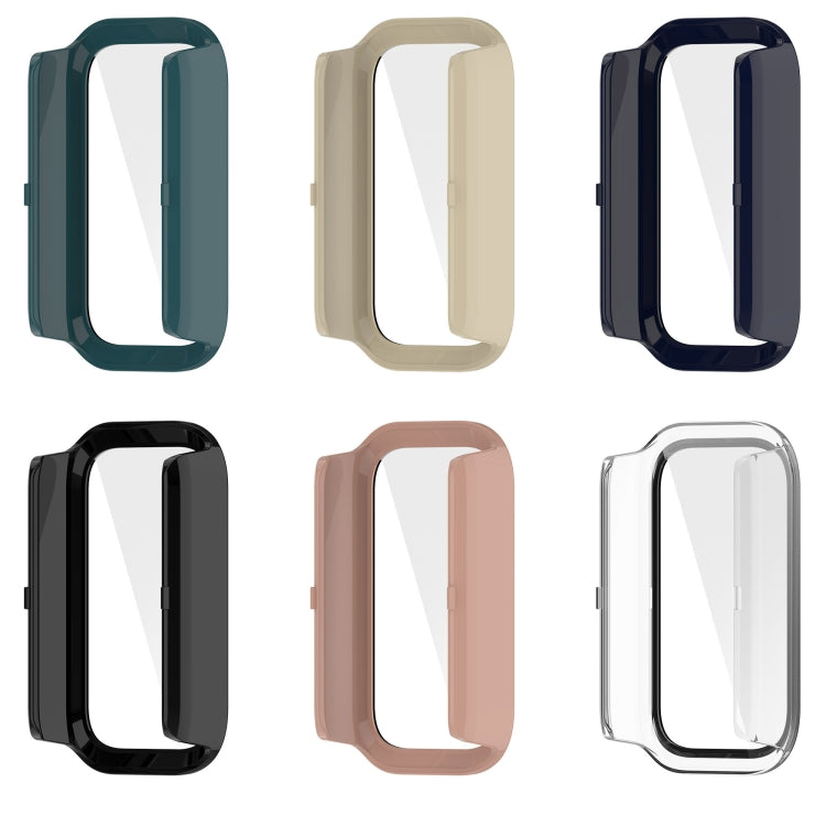 For Redmi Band 3 Tempered Glass Film Integrated PC Watch Protective Case(Black) by bashfashion