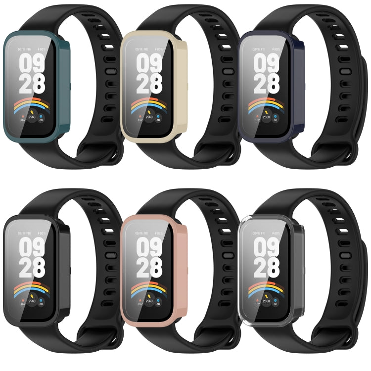 For Redmi Band 3 Tempered Glass Film Integrated PC Watch Protective Case(Black) by bashfashion
