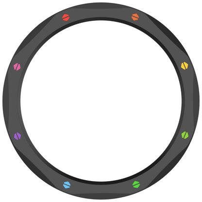 For Xiaomi Watch S4 Tempered Glass Film Hybrid Stainless Steel Watch Protective Ring(Black Rainbow) by bashfashion