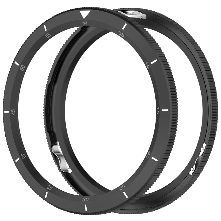 For Xiaomi Watch S4 Tempered Glass Film Hybrid Stainless Steel Watch Protective Ring(Scale Black) by bashfashion