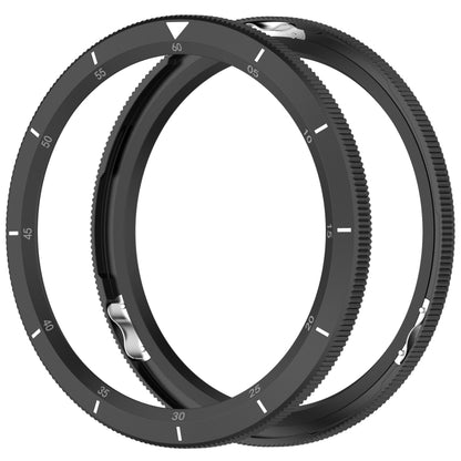 For Xiaomi Watch S4 Tempered Glass Film Hybrid Stainless Steel Watch Protective Ring(Scale Black) by bashfashion