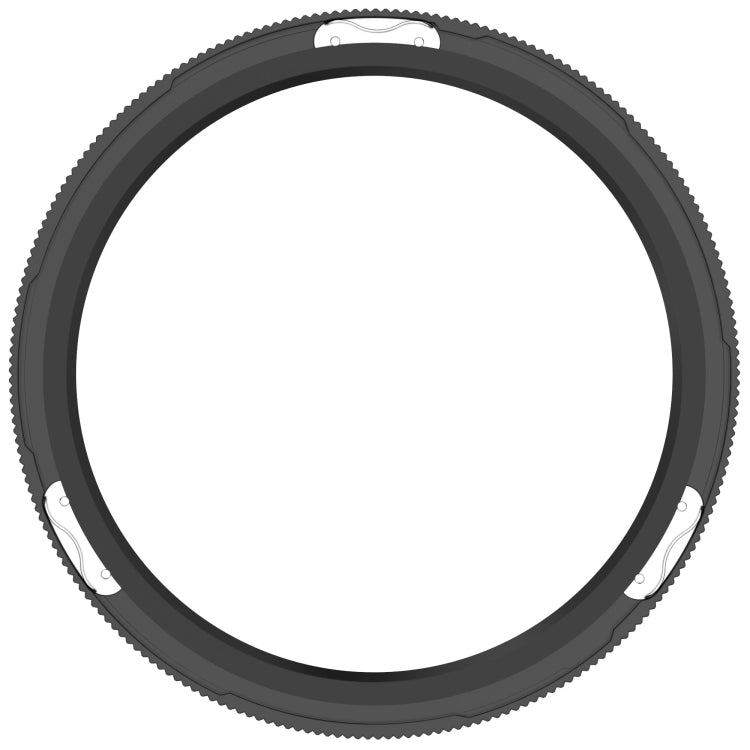 For Xiaomi Watch S4 Tempered Glass Film Hybrid Stainless Steel Watch Protective Ring(Scale Black) by bashfashion